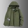 Men's Hooded Windbreaker Jacket - Waterproof, Windproof, Spring/Autumn Motorcycle Workwear Trend (Style 8817)