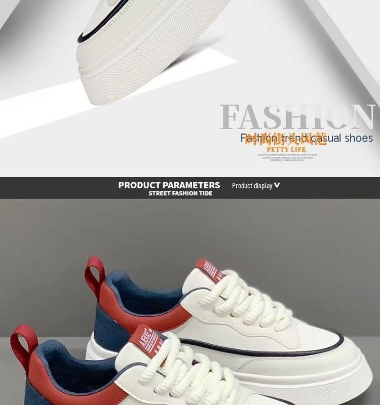 Summer 2025 Men's Breathable Sneakers, Versatile White Casual Sports Shoes with Thick Soles