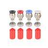 4pcs PTFE Heat Resistant Pneumatic Couplers  Connectors PC4 M6 Straight Adapters 4x2.5mm Tubes