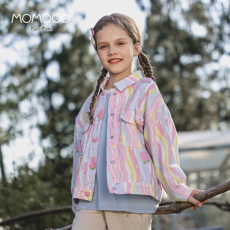 MOMOCO Girls  Fall 2025 All-Over Print Windproof Jacket 105
