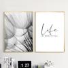 Dandelion Canvas Painting Quote Wall Picture Home Decor Landscape Plant Art Posters Life Forever Quote Art Prints HD2800