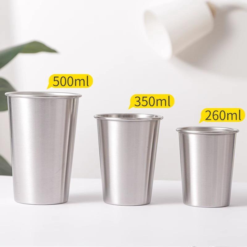 Stainless Steel Cold Drink Cup, Stainless Steel Water Cup, Not Easy To Break, Stackable, Reusable, Suitable For Children'S Trave