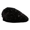 Pailletten Baskenmütze Modische Französische Baskenmütze Elegante Winter Herbst Mütze Damen Winter Kopfbedeckung Für Partys Outdoor Reisen