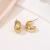 Fashion Geometric Stud Earrings Light Luxury Earrings Niche Design Gold Stud Earrings Premium Earrings
