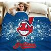 Cleveland Indians Print Flannel Blanket High Quality Warm Comfortable Cover for All Seasons Perfect for Gifts Home Decor