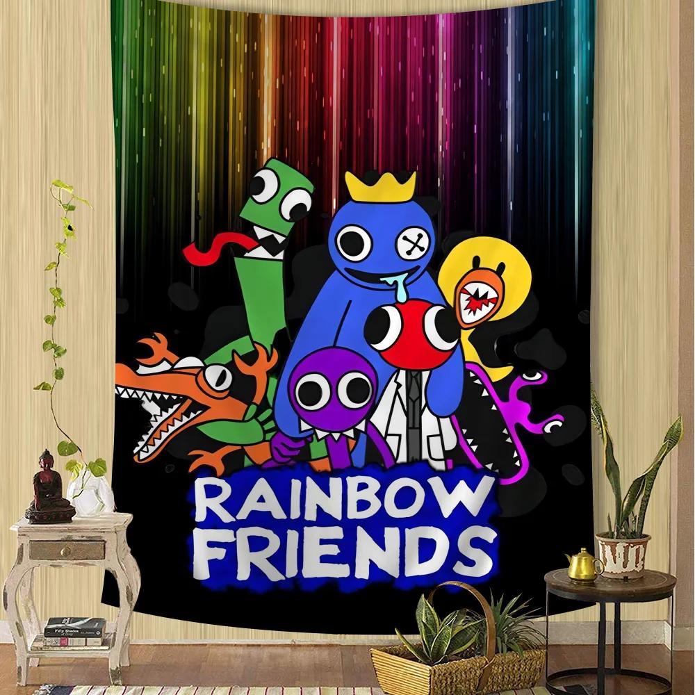 Rainbow Friends Chart Tapestry Art Science Fiction Room Home Decor Cheap Hippie Wall Hanging