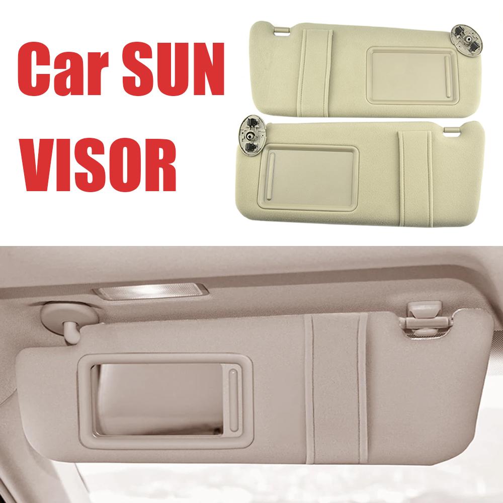 Car Sun Visor With Light Side Sunshade Sunvisor Block Shade Beige Left Right Driver For 2007-2011 for Toyota Camry