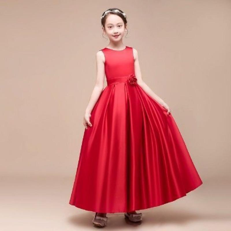 Girls Kids Princess Formal Dress Flower