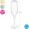 Toyo Sasaki Glass Legato "Beautiful Legs" Champagne Glasses, 165ml Flute Champagne, Set of 6, Made in Japan, Dishwasher Safe, Break-Resistant, Champag