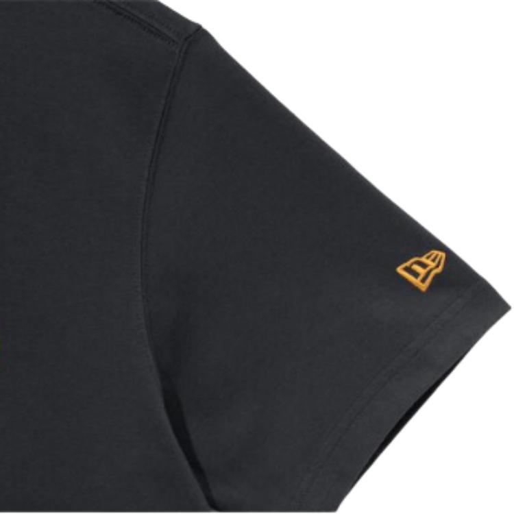 New Era Letter Logo Printed Short Sleeve T-Shirt Unisex T-Shirts Black 13546425