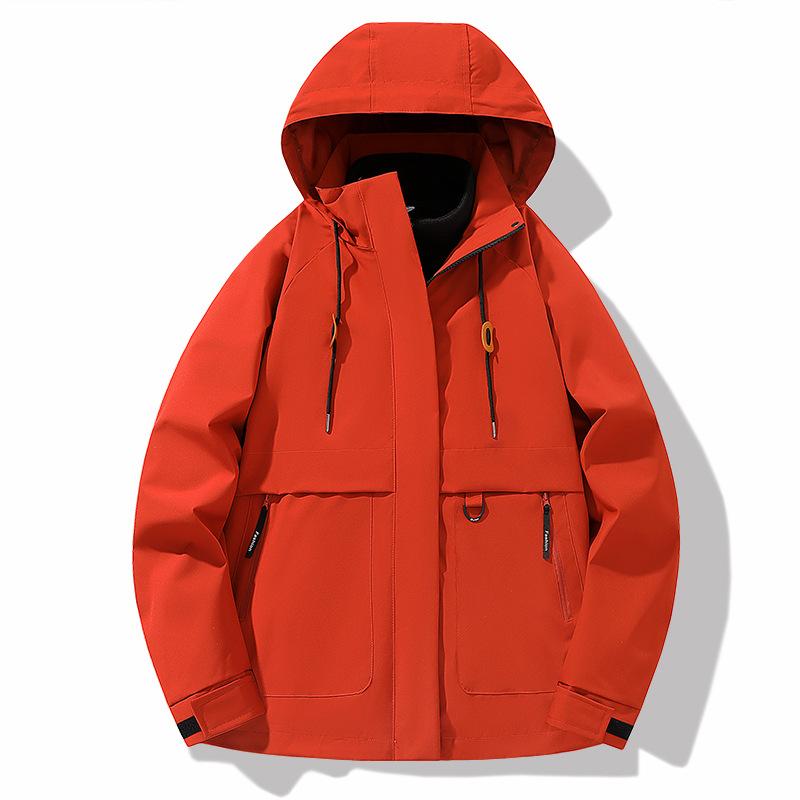 Drei-in-Eins-Jacke, Polar-Fleecejacke, wasserdichte Fleece-Wanderjacke mit Kapuze für Damen und Herren, Paar