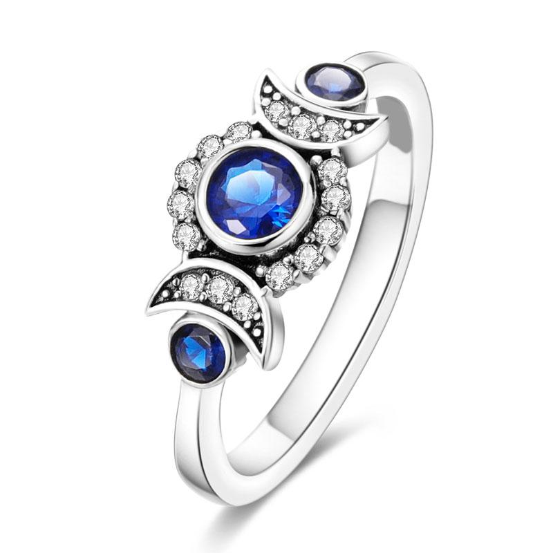 2023 Fashion Silver Plated Princess Tiara Crown Sparkling Love Heart Rings for Women Jewelry Anniversary Gift