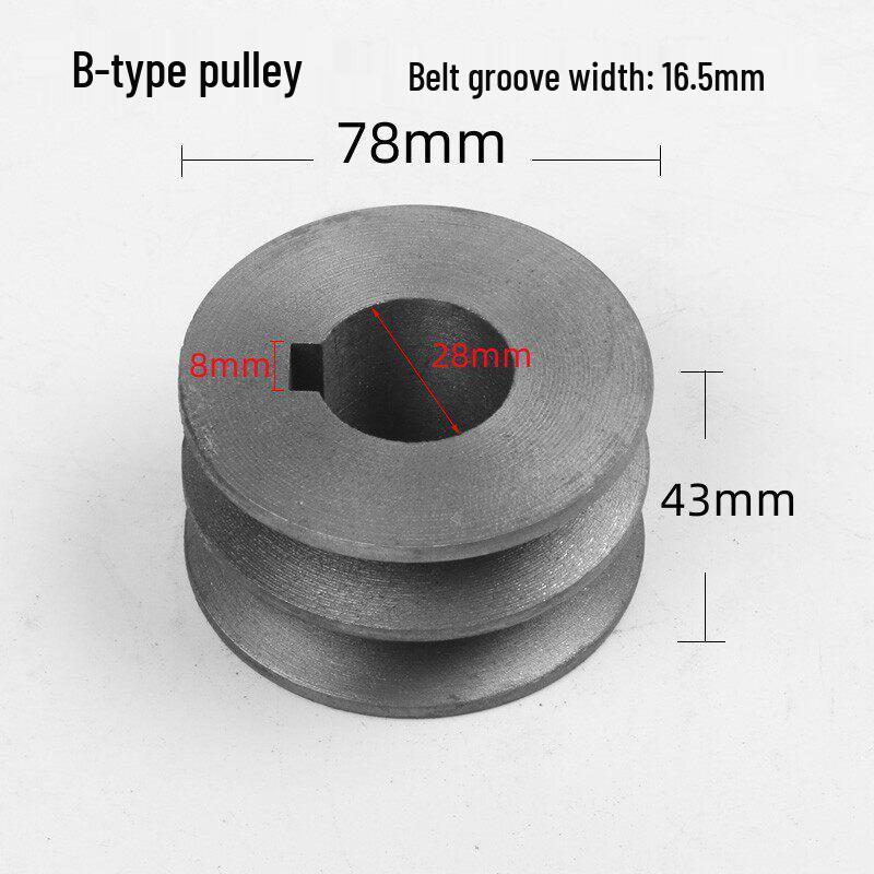 Motor Pulley: Double Groove A Type, 72MM Diameter, 24mm Inner Hole, for Cutting Machine Parts, Set of 400