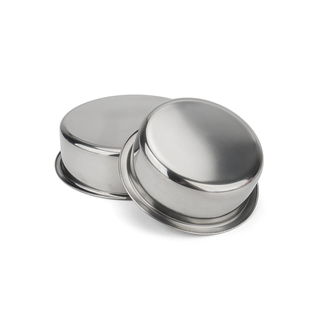 Round Stainless Steel Dog Bowl Pet Cat Water Bowl For Small Medium Dogs