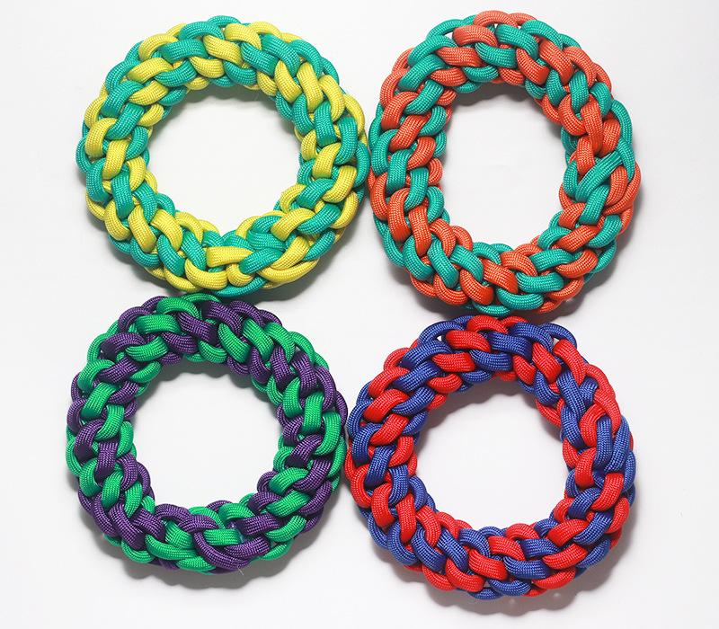 New Candy Colored Chew Resistant Cotton Rope Pet Toy Set for Dogs Teeth Grinding Supplies