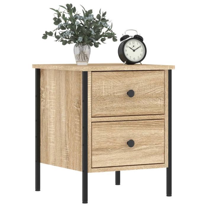 VidaXL Bedside Table Sonoma Oak 40x42x50 Cm Engineered Wood 825985