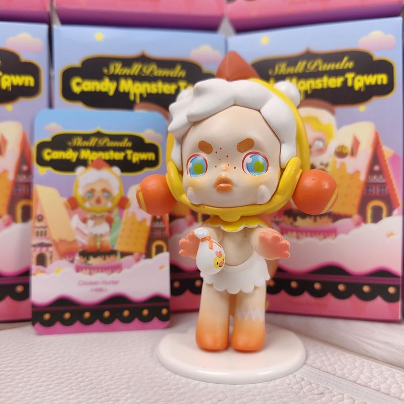 SKULLPANDA Candy Monster Town Blind Box Figure - Trendy Desktop Ornament & Car Toy for Kids