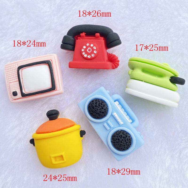 

10Pcs Kawaii Cute Mixed Mini Retro Gadgets Flat Back Resin Cabochons Scrapbooking DIY Jewelry Craft Decoration Accessories E26