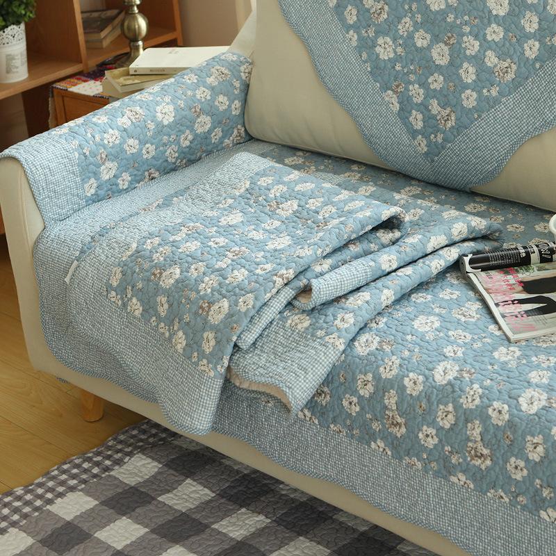Spring and Summer New Products Small Floral Twill Cotton Fabric Sofa Cushion Cushion Thickened Backrest Towel Window Mat