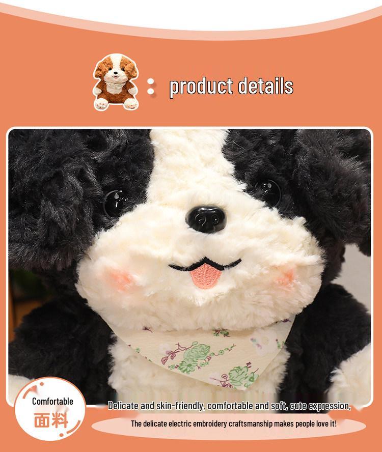 Border Collie Puppy Plush Doll - Cute Comfort Pillow & Birthday Gift for Children