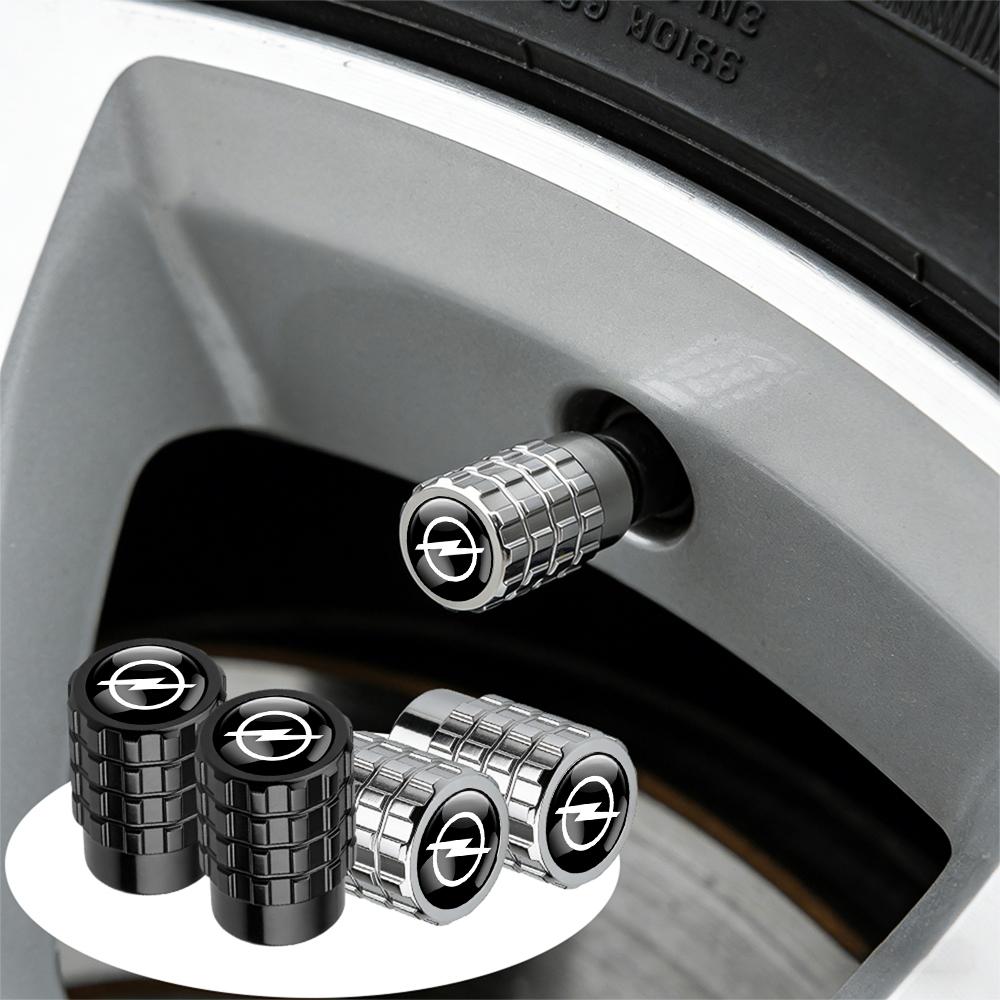 4Pcs Car Styling Wheel Tyre Valve Caps Covers Auto Exterior Accessories For Opel OPC Astra K Vectra Corsa Zafira Insignia Mokka
