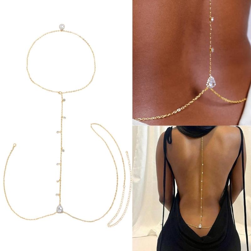 Waist Belt Stylish Necklace Crystal Waist Chain Belt Elaborate Chain Belly Chain for Belly Dance Waist Chain