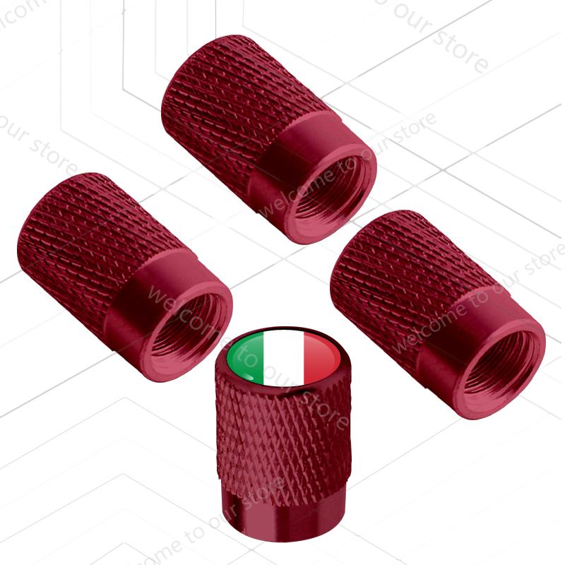 4 Stuks/Set Voor Frankrijk Italië Duitsland Spanje Nationale Tricolore Vlag LOGO Badge Motorfiets Auto Wiel Band Ventieldoppen Bandstamhoezen