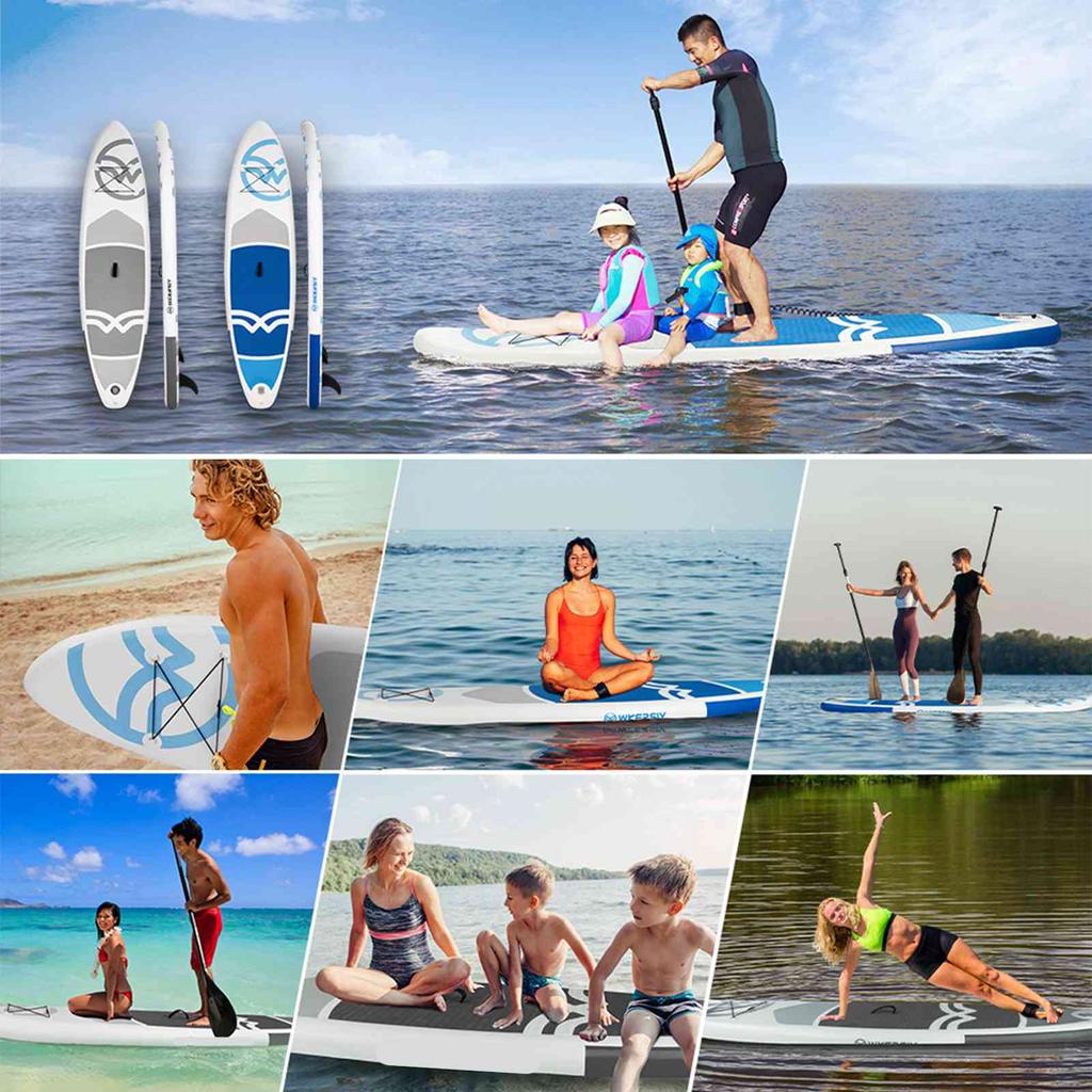Inflatable Paddle Board 10.5 Foot Length PVC Stable Inflatable Stand Up Paddle Board for Youth and Adult