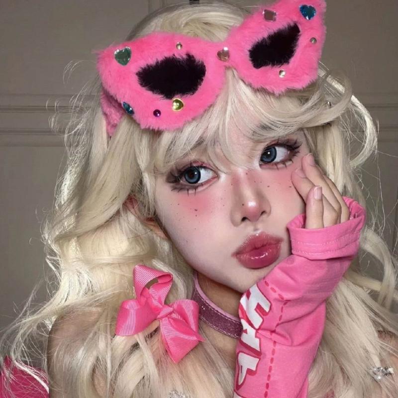 Hair Hoop Hair Accessories Sunglasses Headwear Sweet Style Headdress Y2k Hairband Acrylic Material for Girls Women Lady