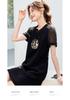 Chinese style elegant dress for women, summer 2026 new style, simple and fashionable straight tube skirt, slimming dress