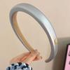 Einfaches einfarbiges PU-Leder-Stirnband für Damen, elegantes Ausgehen, Gesichtswasch-Stirnband, Mode-Mädchen-Haarschmuck, Haargummi