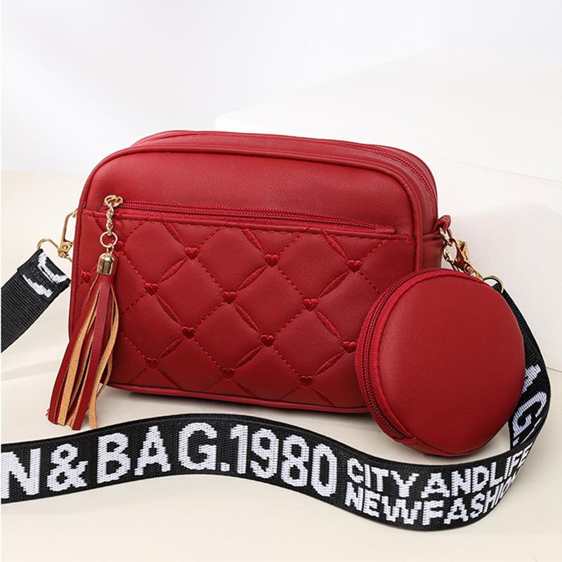 

Женские модные сумки из искусственной кожи с вышивкой, женские квадратные сумки, брендовые дизайнерские сумки на молнии, женские сумки через плечо 20x8x15cm вино красного