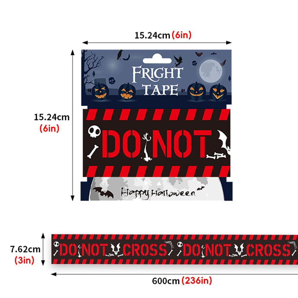 Halloween Warning Tape Caution Barrier Festival Warning Streamer Spooky Party Haunted House Outdoor Porch Yard Halloween Decoration Supplies