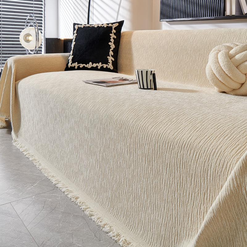 

Solid color simple sofa cover cloth universal in all seasons 2025 new sofa cushion advanced sense anti-cat scratch all-inclusive universal blanket 180*130cm