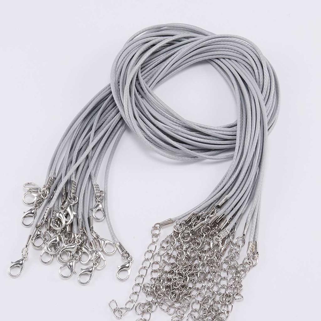 10Pcs 1.5/2mm Fauxs Leather Handmade Adjustable Braided Rope Pendant Charm DIY Findings Lobster Clasp String Cord Jewelry Making
