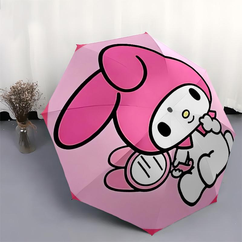1pc My Melody Bunny Mirror Umbrella with Plastic Handle,Suitable for All Seasons Home Travel Outdoor UmbrellaSanlio057