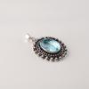 Sky Blue Topaz Gemstone Handmade Pendant 1.6" , 925 Sterling Silver Jewelry For Wedding VPP-3-8