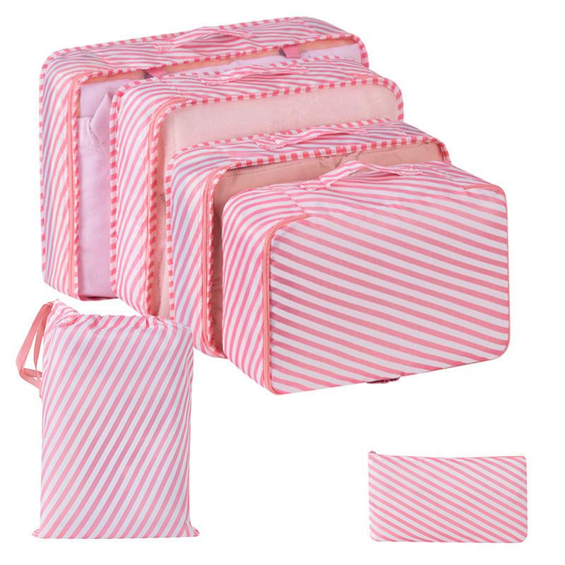 Travel Organization Bags Set Waterresistant Oxford Fabric With Foldable Cubes For Suitcase Packing And Makeup Storage