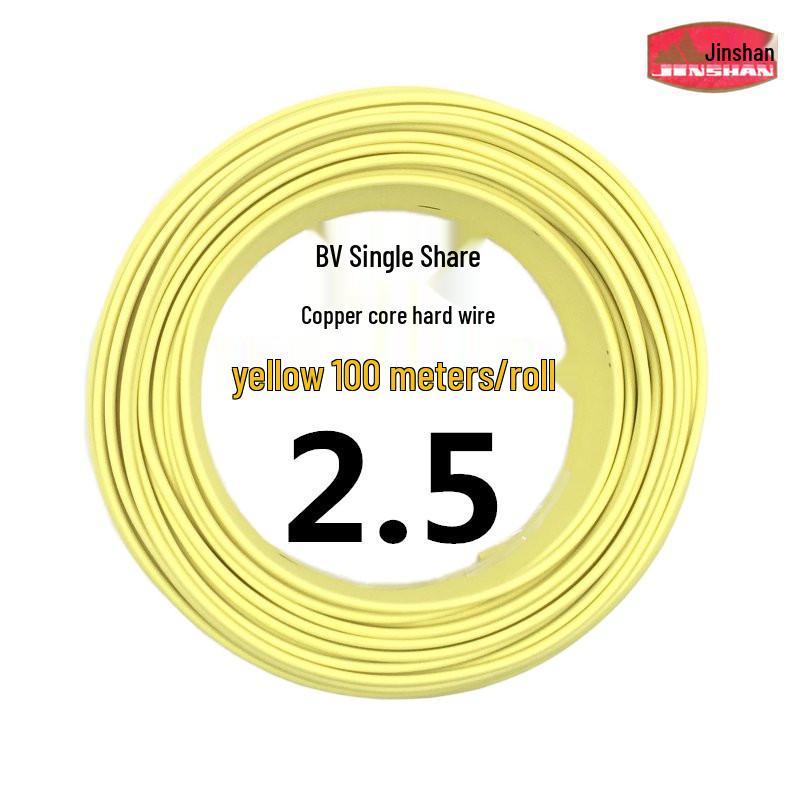 Jinshan 2.5 Sq Mm Copper Core BV1.5/4/6 Single-Strand Flame Retardant Cable
