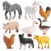 Realistic Farm Animal Figures Pvc Material With Chicken Duck Cow For Kids Educational Toy