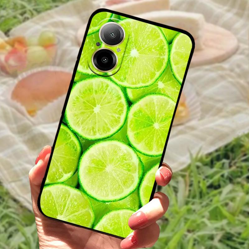 For OPPO Realme 12 Lite Case Cover Silicone Soft Marble Black Bumper Funda for Realme 12 Lite Realme12 Lite Full Protective