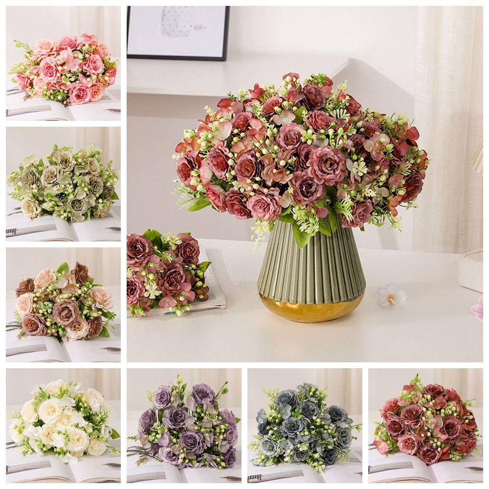 

Fake Flower Artificial Flowers Flexible Simulated Peony Bouquet Classical Party