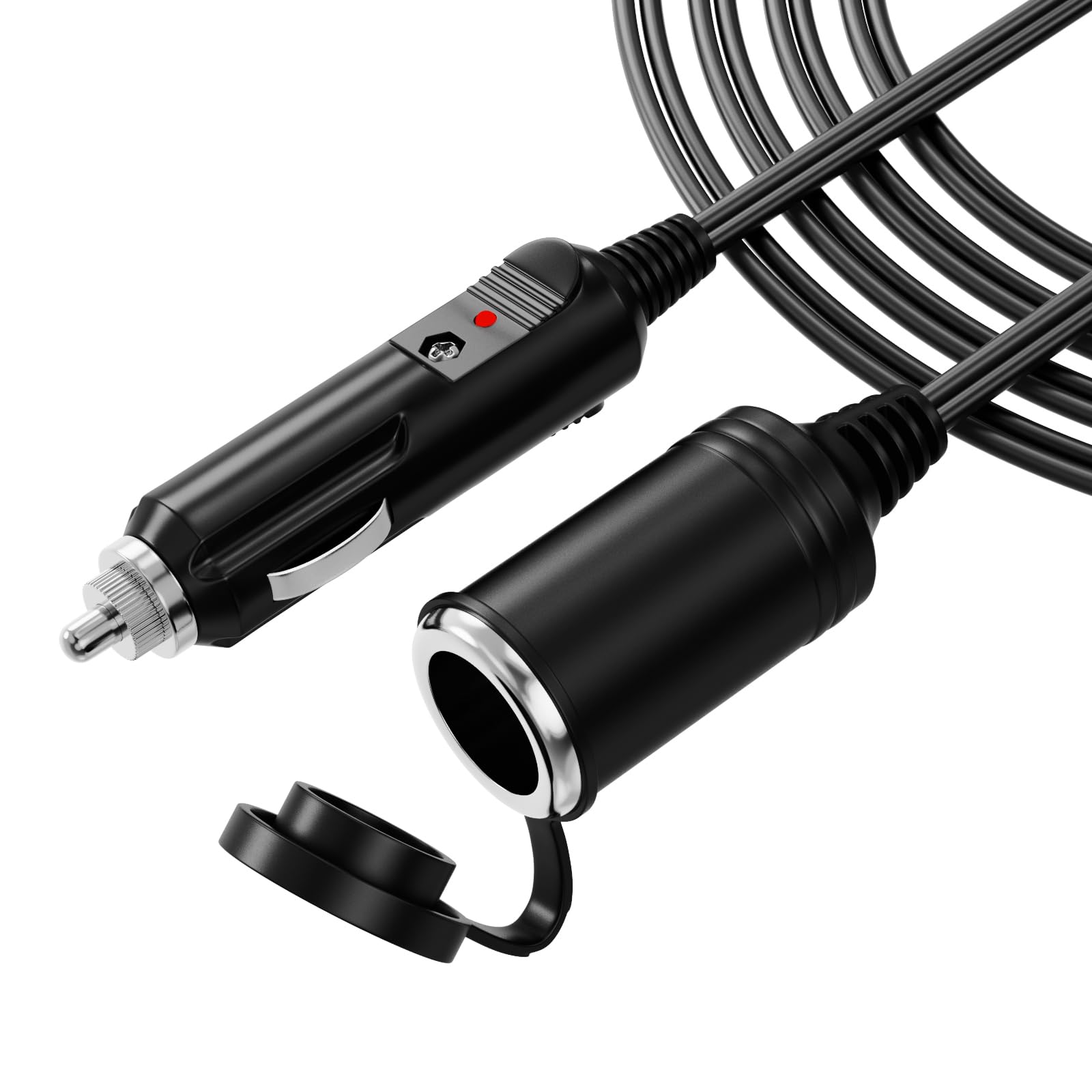 

Outtag Cigarette Lighter Socket Extension Cable, 4.5M, /24V, Car Power Cord, Car Cigar Adapter, 4.5M чорний