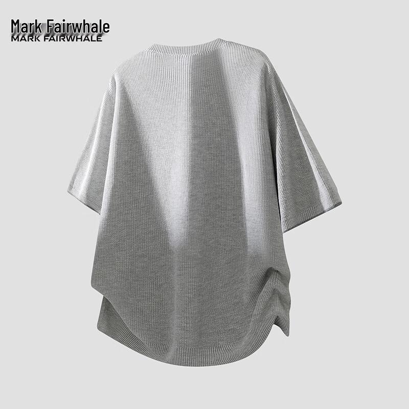 Mark Fairwhale Herren lockeres kurzärmeliges Strick-T-Shirt