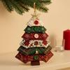 Handgemachtes DIY gestepptes Weihnachtsbaum-Set Vintage-Druck Baumschmuck zum Handnähen DIY-Nähset Florales Ozean-Musik Weicher Stoff