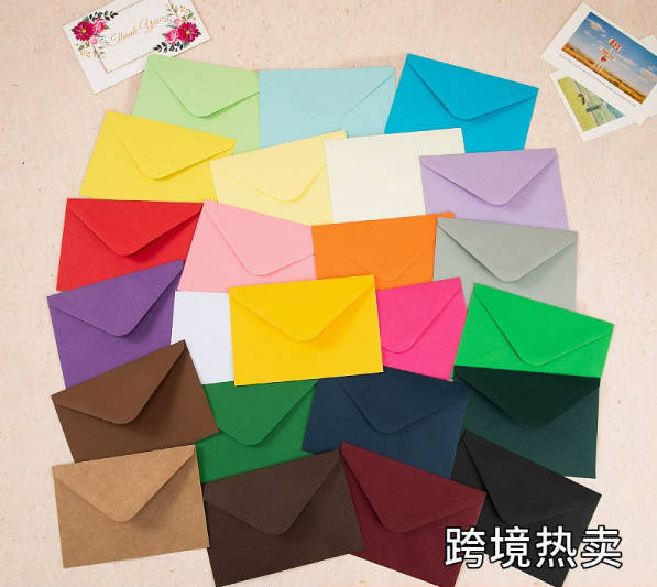 50 Pack Colored Blank Envelopes, Color, Small Size (10.2 7 Cm), for Cards and Invitations