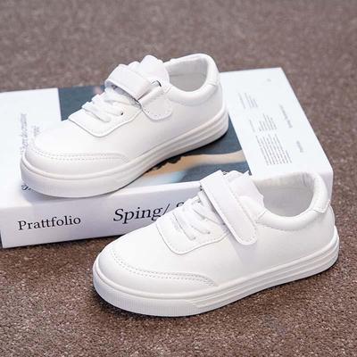 Scarpe da Ginnastica Antiscivolo Bianche con Suola Morbida per Bambini delle Scuole Primarie (Ragazzi e Ragazze)
