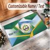 Personalized Crystal Velvet Carpet Rapid Wien FC Pattern Non Slip Floor Rug