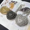 Luxury Small Bling Heart Shape Diamond Evening Clutch Rhinestones Purse Ladies Fashion Bag Designer for Women Chain Shoulder Bag
