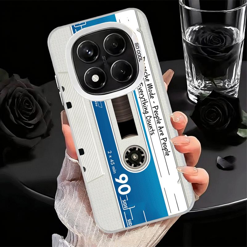 Vintage 90S Cassette Tape Pattern Soft Phone Case for Xiaomi Redmi Note 13 14 15 Pro Plus 12S 12 11S 11 11T 10S 10 Shockproof Co